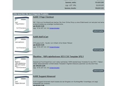 Werbung in Bestellbest�tigung