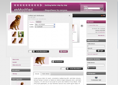 JQuery Produktslider mit Quicklookfunktion