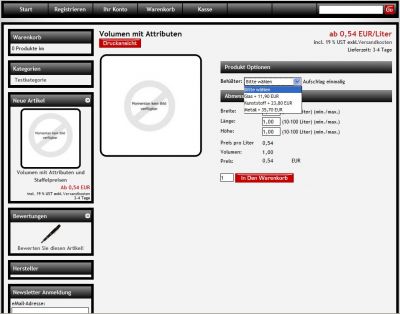 Fl�chen- und Volumen Calculator