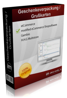 Das Modul Geschenkeverpackung / Grukarten gibt es ab sofort auch fr modified eCommerce V1.06