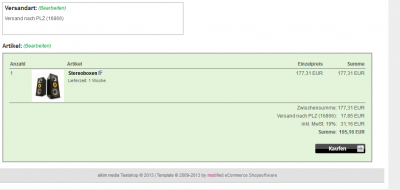 PLZ Versandmodul
