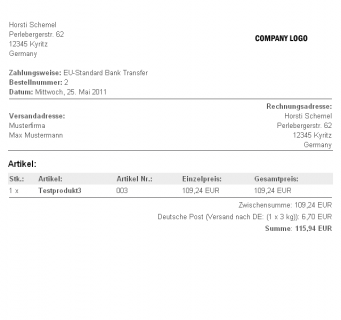 Wunschlistenmodul
