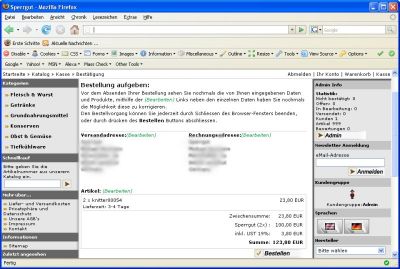 Sperrgut Modul