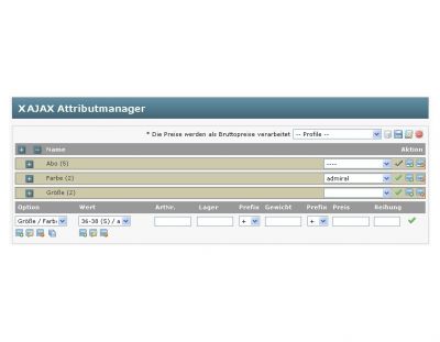 XAJAX Attribut Manager